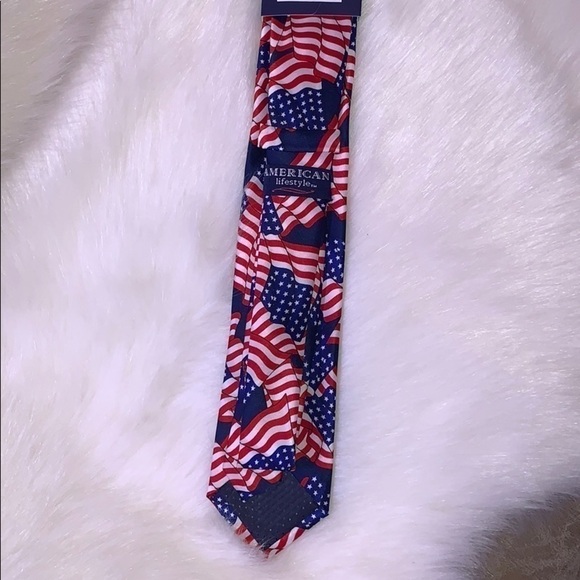 AMERICAN LIFESTYLE FLAG TIE AND LAPEL PIN SET - Picture 4 of 6